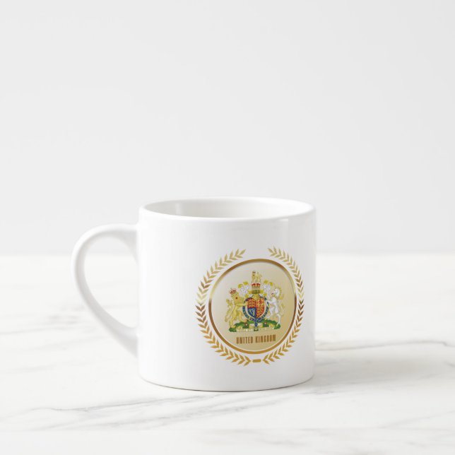 United Kingdom Coat Of Arms Espresso Cup (Left)