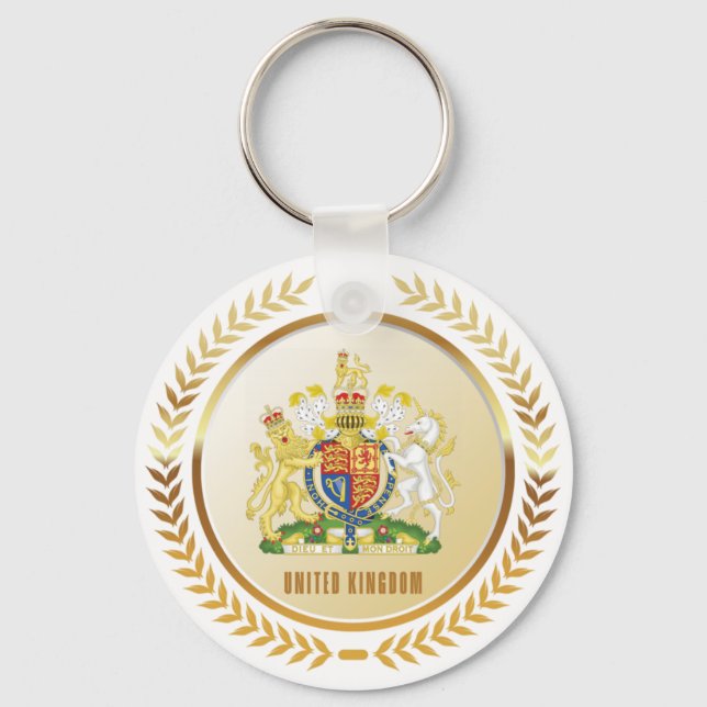 United Kingdom Coat Of Arms Keychain (Front)