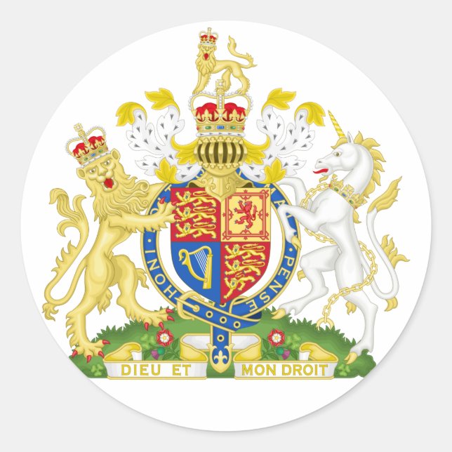 United Kingdom Coat of Arms Sticker (Front)