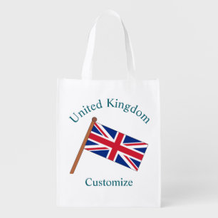 United Kingdom Country Flag Thunder_Cove Grocery Bag