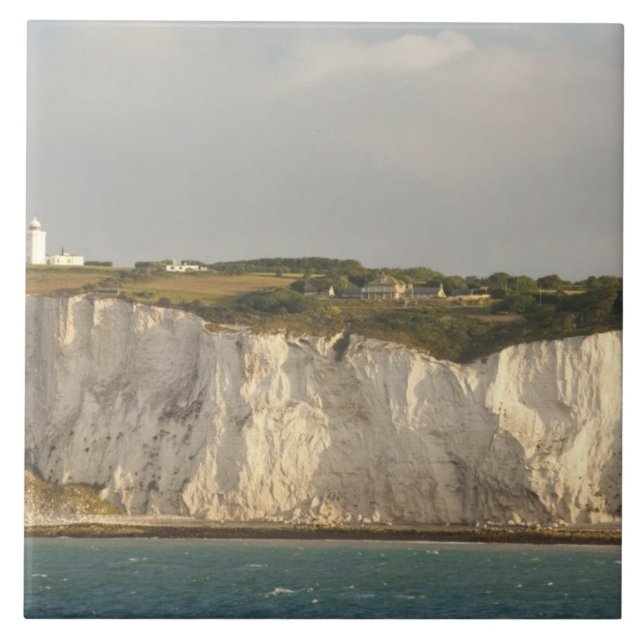 United Kingdom, Dover. The famous white cliffs Ceramic Tile (Front)
