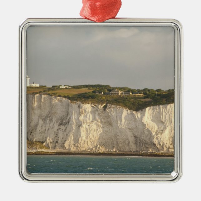 United Kingdom, Dover. The famous white cliffs Metal Ornament (Front)