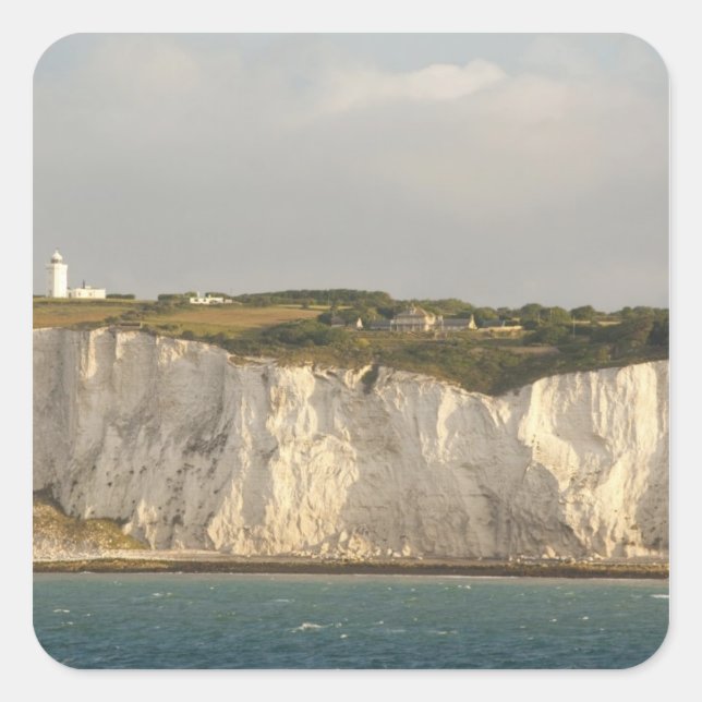 United Kingdom, Dover. The famous white cliffs Square Sticker (Front)