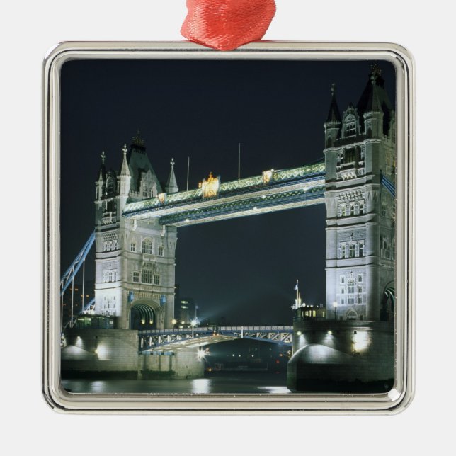 United Kingdom, England, London, Tower Bridge. Metal Ornament (Front)