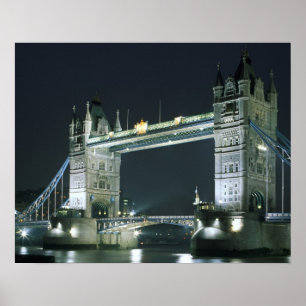 United Kingdom, England, London, Tower Bridge. Poster