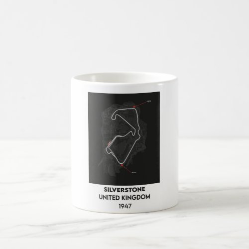 United Kingdom F1 circuit map Coffee Mug