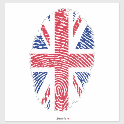 United Kingdom Fingerprint Sticker