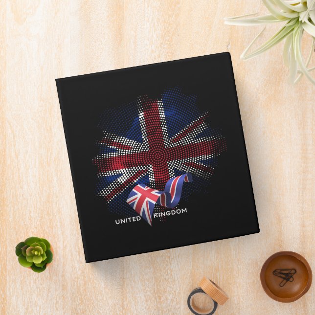 United Kingdom Flag 3 Ring Binder (In Situ)