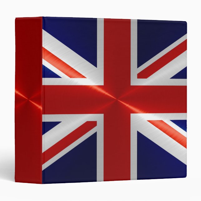 United Kingdom Flag 3 Ring Binder (Front/Spine)