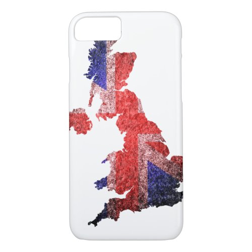 United Kingdom flag and map iPhone 87 Case