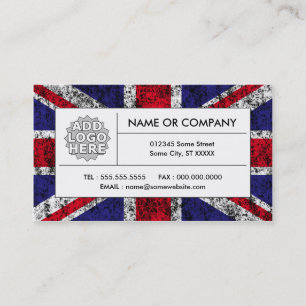 united kingdom flag business card