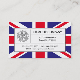 united kingdom flag business card