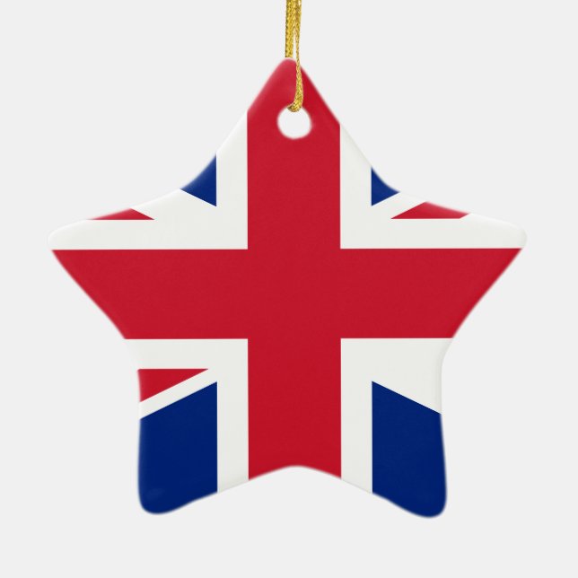 United Kingdom flag Ceramic Ornament (Back)