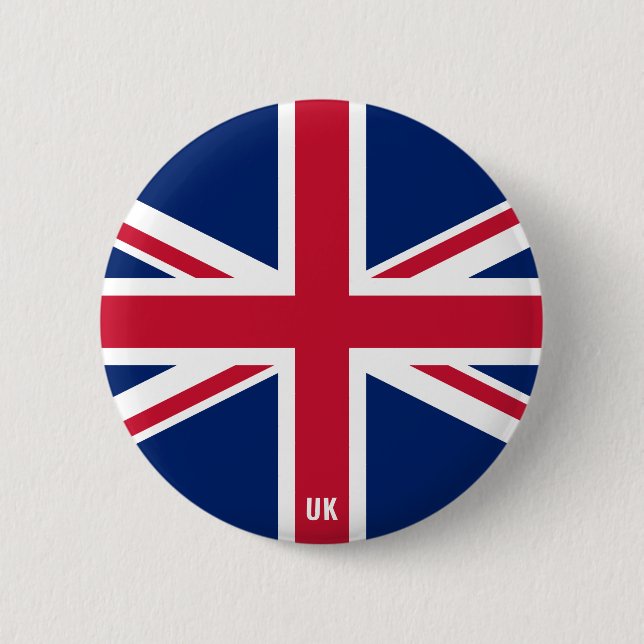 United Kingdom Flag Charming Patriotic Button (Front)