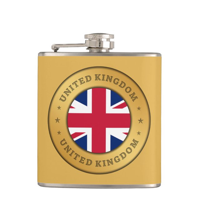 United Kingdom Flag Flask (Front)