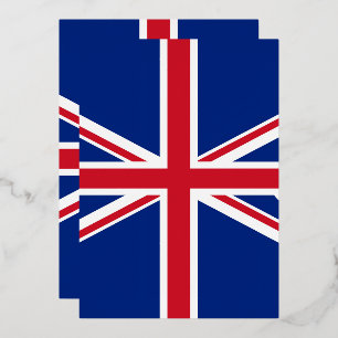 United Kingdom flag Foil Invitation