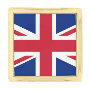 United Kingdom flag Gold Finish Lapel Pin