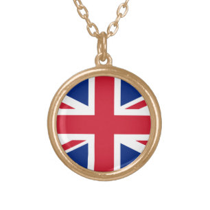United Kingdom flag Gold Plated Necklace