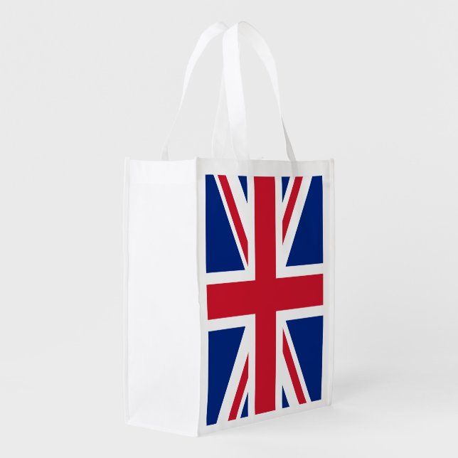 United Kingdom flag Grocery Bag (Back Side)