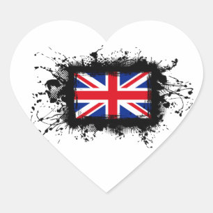 United Kingdom Flag Heart Sticker
