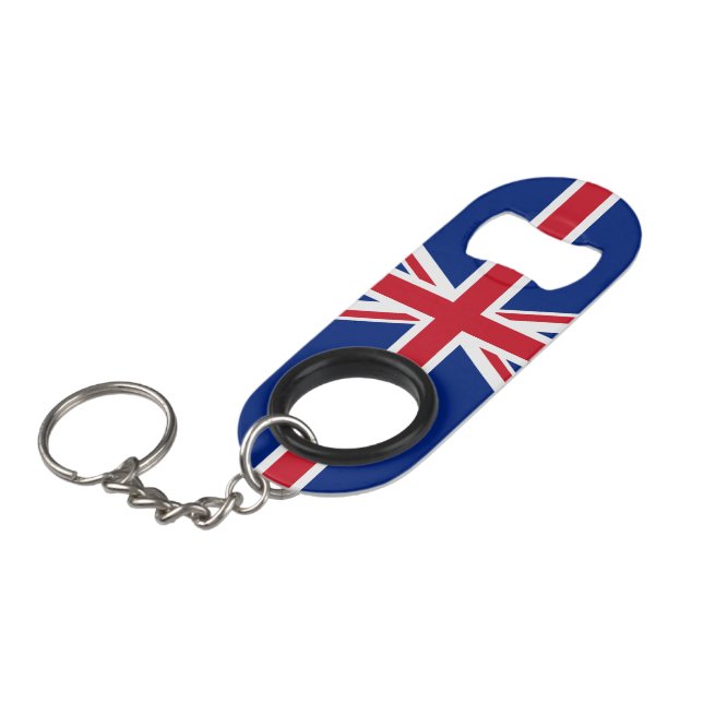 United Kingdom flag Keychain Bottle Opener (Front Angled)