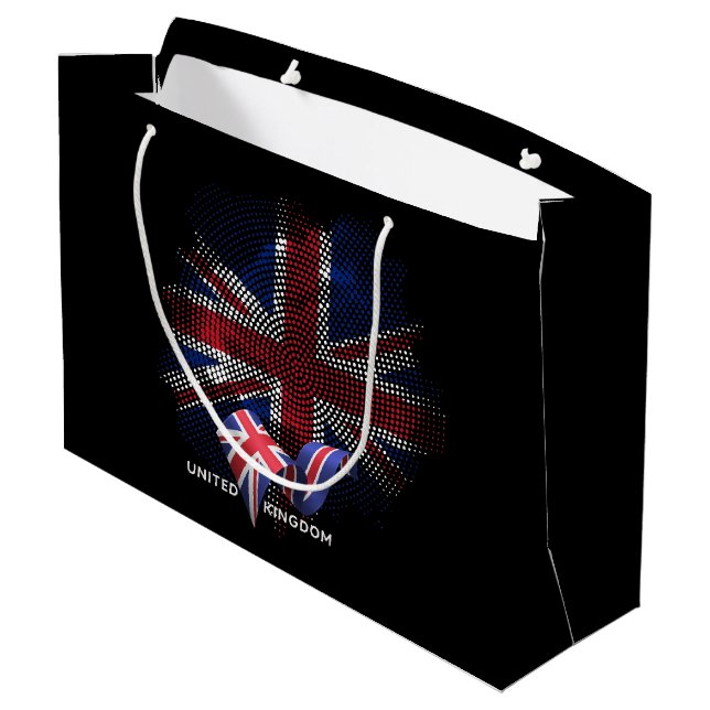 United Kingdom Flag Large Gift Bag (Back Angled)