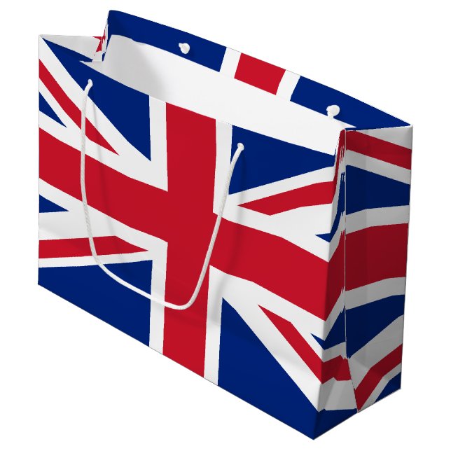 United Kingdom flag Large Gift Bag (Front Angled)