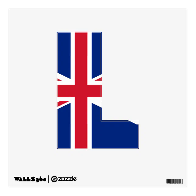 L Sticker England United Kingdom Flag - Letter L Wall Sticker | Zazzle