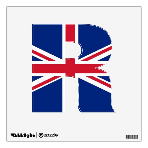 United Kingdom Flag _ Letter R Wall Sticker