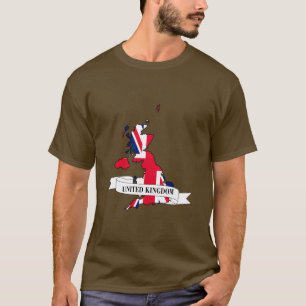 United Kingdom flag map T-Shirt