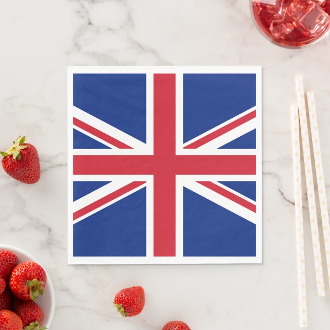 United Kingdom flag Napkins (Insitu)