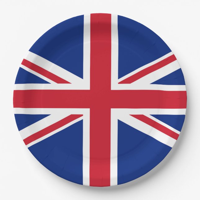 United Kingdom flag Paper Plates (Front)