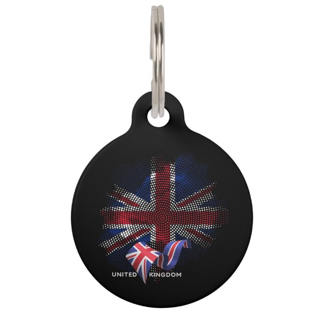 United Kingdom Flag Pet ID Tag (Front)