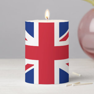 United Kingdom flag Pillar Candle