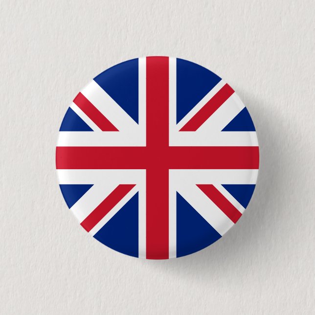 United Kingdom Flag Pinback Button (Front)
