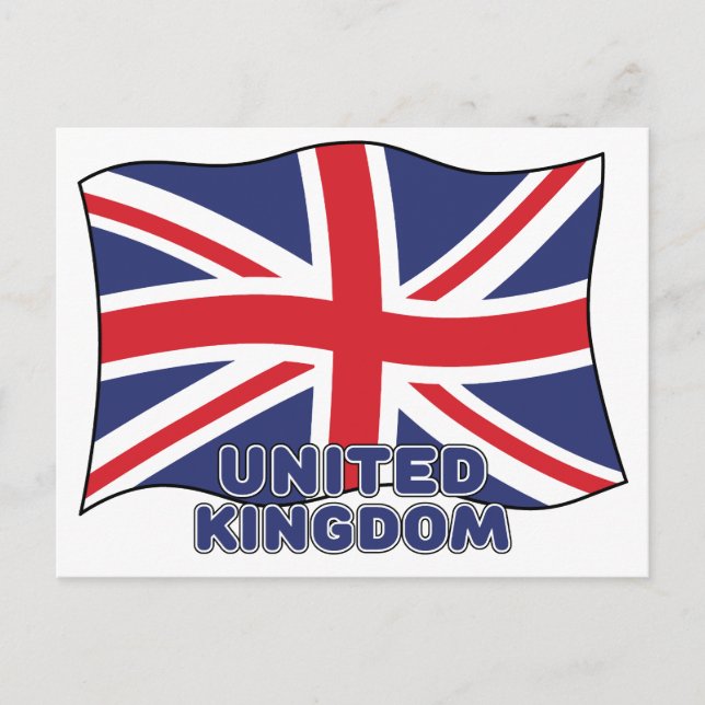 United Kingdom Flag Postcard (Front)