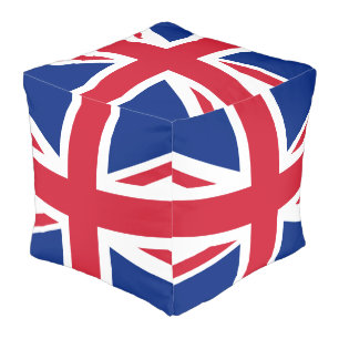 United Kingdom flag Pouf