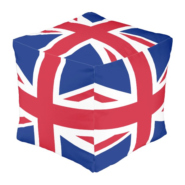 United Kingdom flag Pouf (Angled Back)