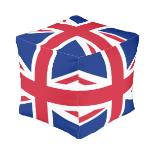 United Kingdom flag Pouf