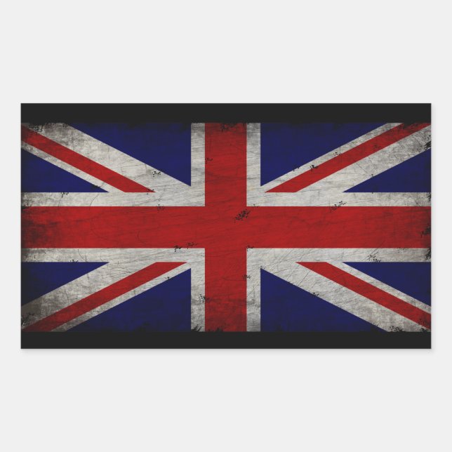united kingdom flag  rectangular sticker (Front)