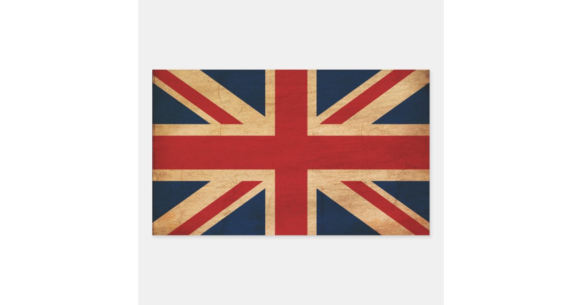 United Kingdom Flag Rectangular Sticker | Zazzle