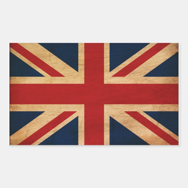 United Kingdom Flag Rectangular Sticker (Front)