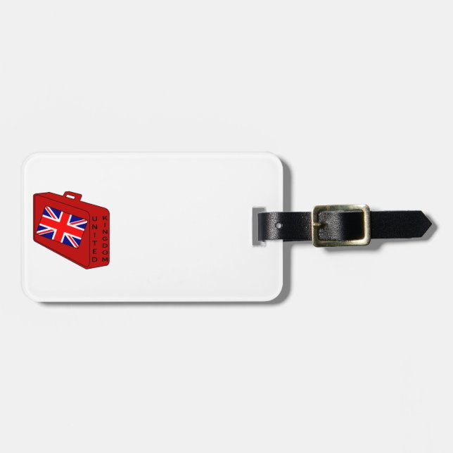 United Kingdom Flag Red Luggage Tag (Front Horizontal)