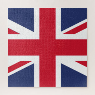 United Kingdom Flag Throw Jigsaw Puzzle