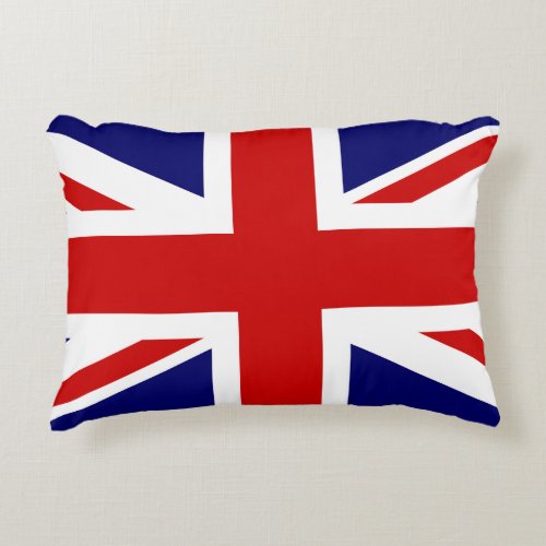 United Kingdom Flag  Union Jack Accent Pillow