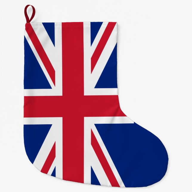 United Kingdom Flag Union Jack Large Christmas Stocking (Front)