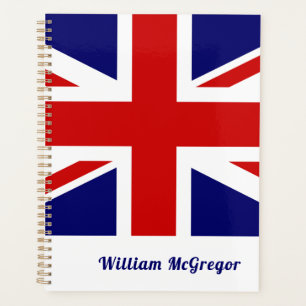 United Kingdom Flag / Union Jack Personalized Planner