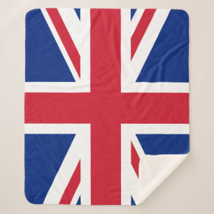 United Kingdom flag Union Jack Sherpa Blanket