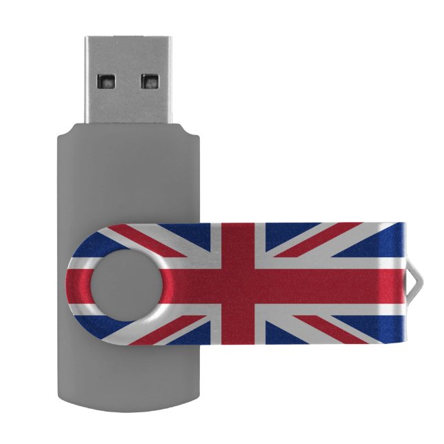 United Kingdom flag USB Flash Drive (Opened)