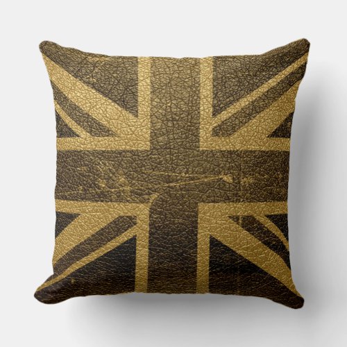 United Kingdom Flag Vintage 2 Throw Pillow